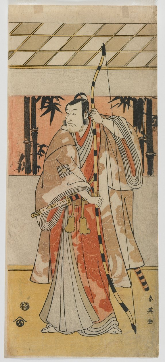 الممثل Sawamura Sojuro III ، فترة إيدو ، منتصف 1790s (طباعة كتلة خشبية ملونة) بواسطة Katsukawa شون بيضة