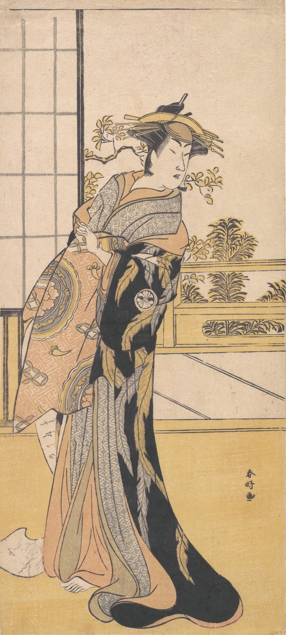 الممثل سيجاوا كيكونوجو الثالث في دور نسائي ، كاليفورنيا. 1780. بواسطة كاتسوكاوا شونكو