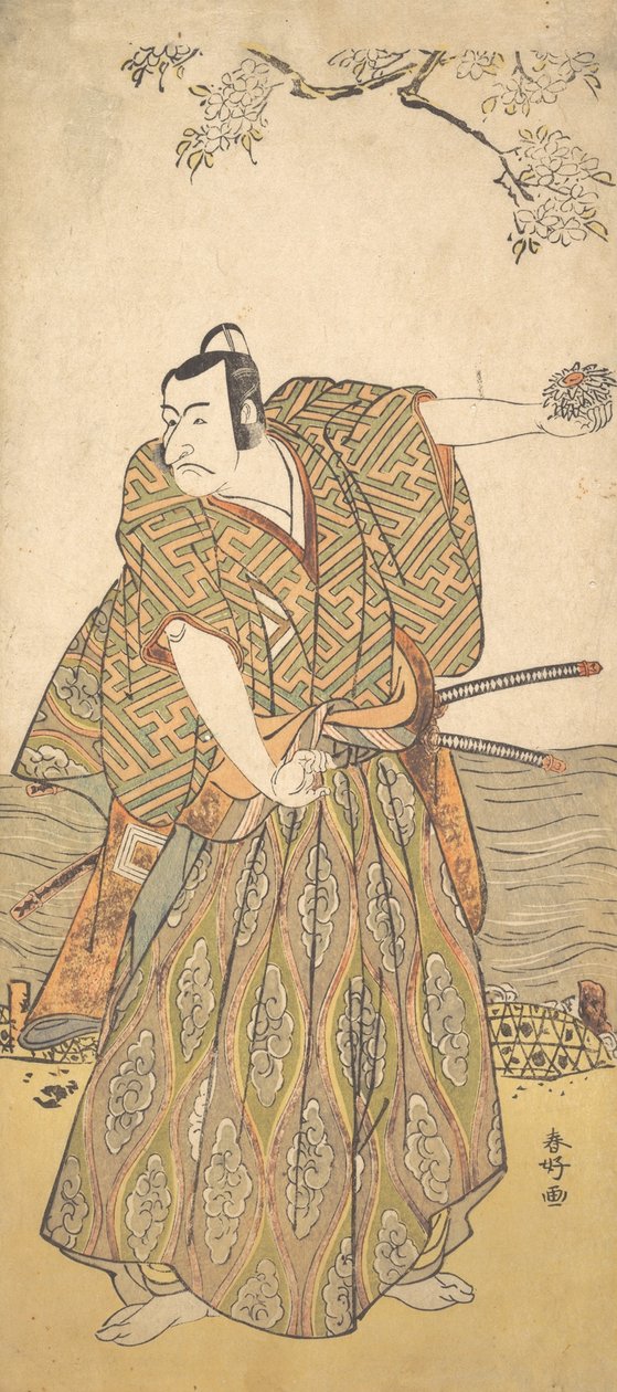 خامس إشيكاوا دانجورو بصفته ساموراي ، حوالي 1780-1785. بواسطة كاتسوكاوا شونكو