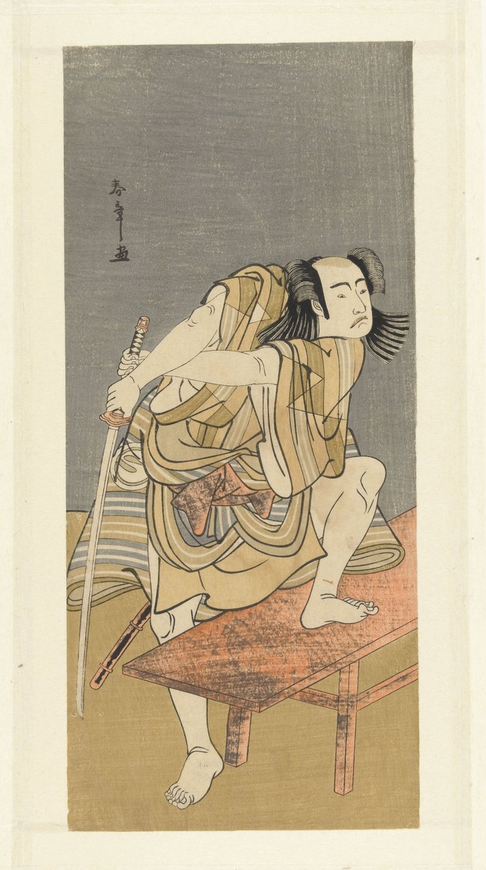 الممثل Sawamura Sojuro III يستعد للقتال بواسطة كاتسوكاوا شونشو