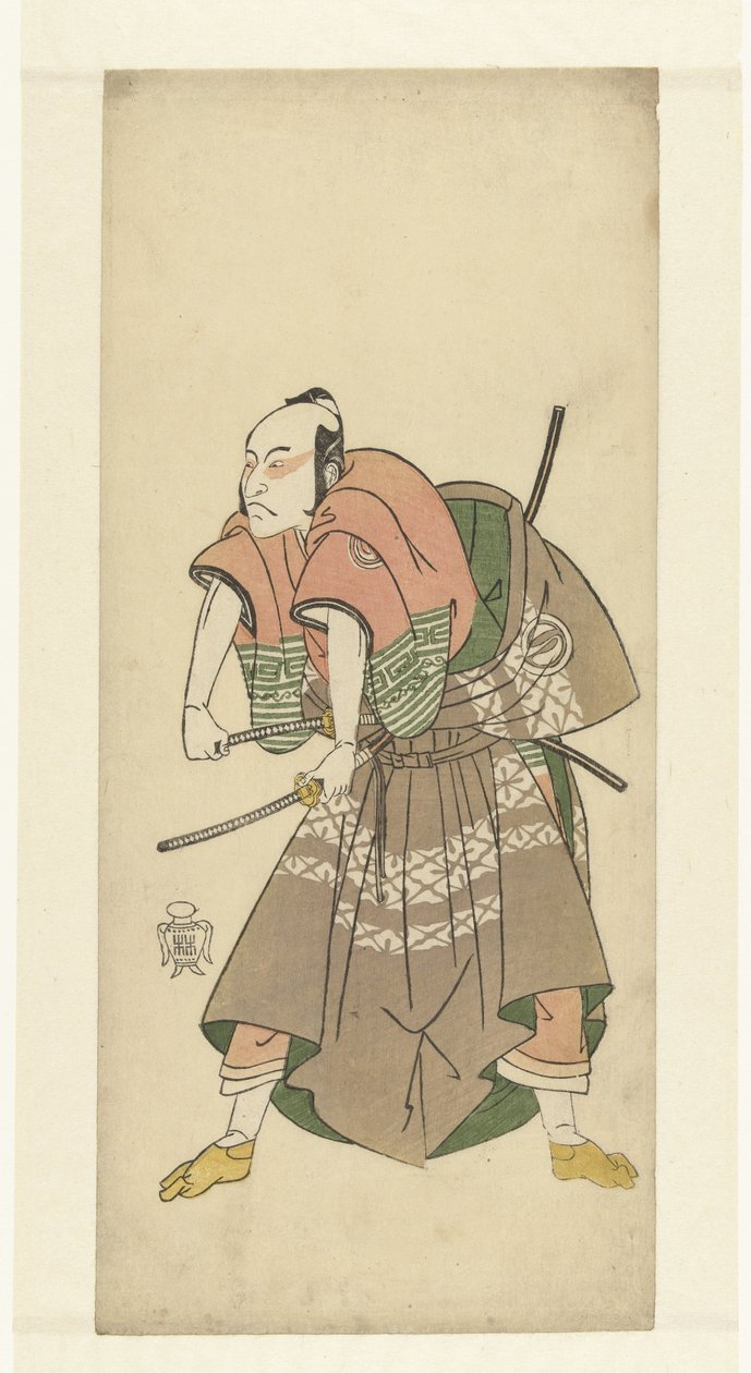 الممثل Sawamura Sojuro II جاهز للقتال بواسطة كاتسوكاوا شونشو