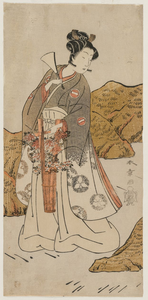 Ichikawa Monnosuke II كصفحة معبد بواسطة كاتسوكاوا شونشو