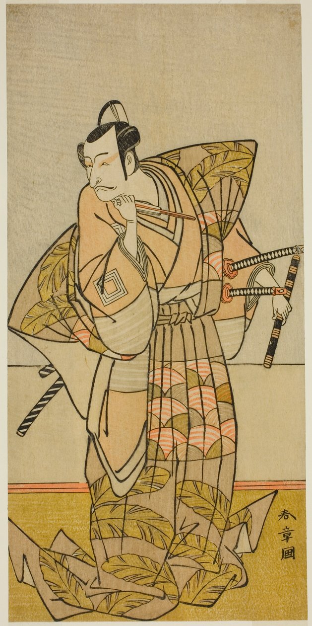 الممثل Ichikawa Danjuro V بدور Chichibu no Shigetada بواسطة كاتسوكاوا شونشو
