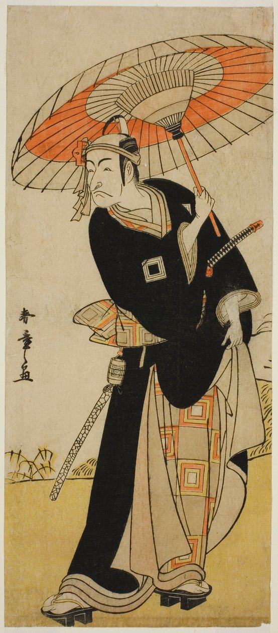 قام الممثل Ichikawa Danjuro V بدور Hanakapado no Sukeroku في مسرحية Nanakusa Yosooi Soga ، والتي تم عرضها في مسرح ناكامورا في الشهر الخامس ، بواسطة كاتسوكاوا شونشو