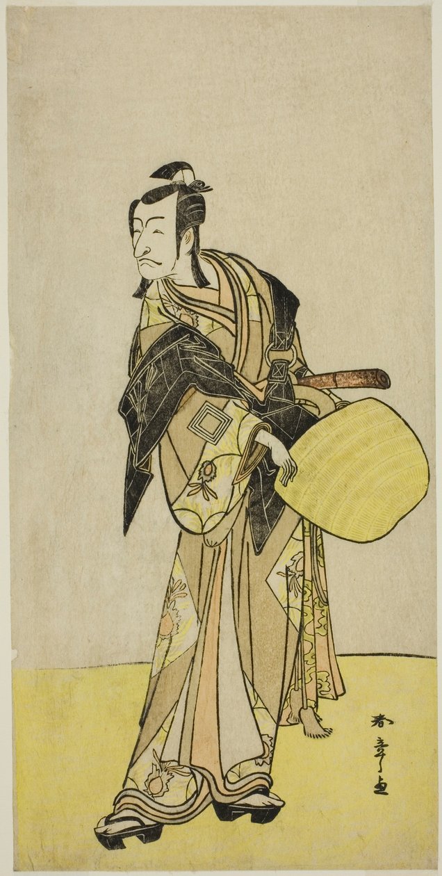الممثل Ichikawa Danjuro V في دور Kakogawa Honzo ، من مسرحية "Kanadehon Chushin Nagori no Kura" ، تم عرضها في مسرح Nakamura في الشهر التاسع ، 1780 بواسطة كاتسوكاوا شونشو