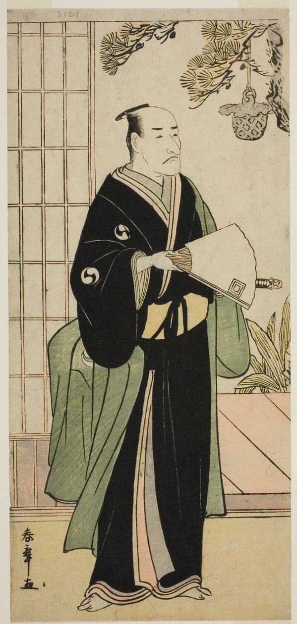 الممثل Ichikawa Danjuro V في دور Oboshi Yuranosuke في مسرحية Kanadehon Chushingura ، تم أداؤه في مسرح ناكامورا في الشهر الخامس ، 1783 بواسطة كاتسوكاوا شونشو