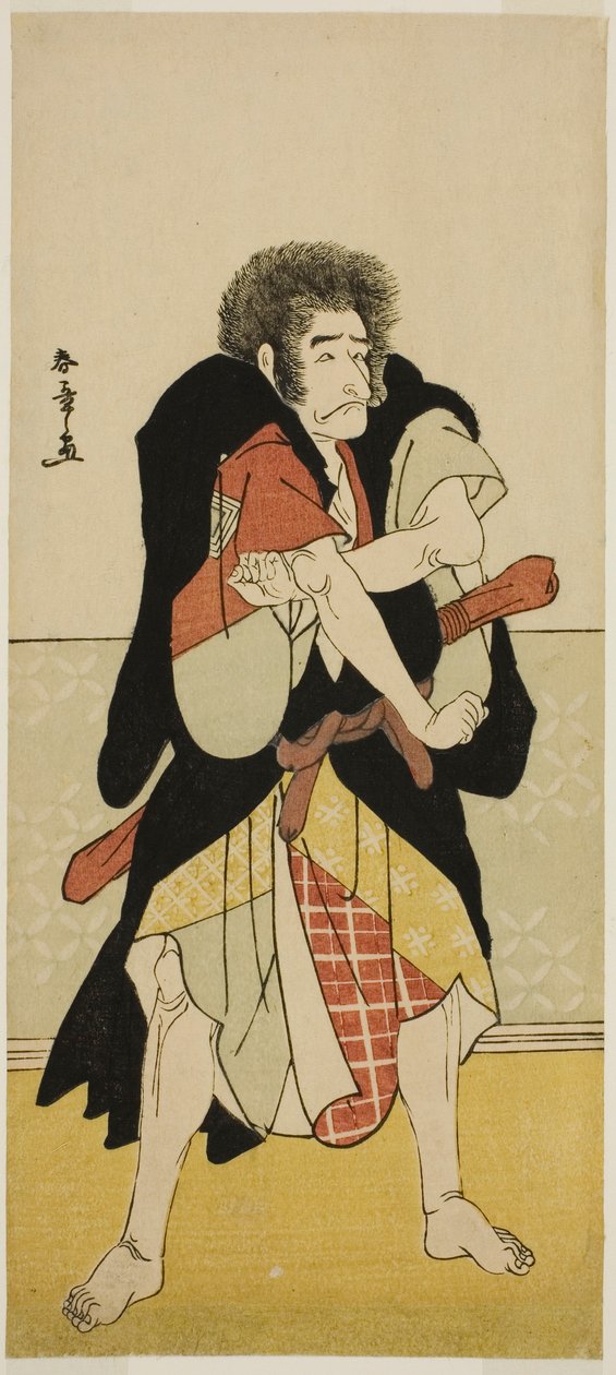 الممثل Ichikawa Danjuro V بدور الراهب المتمرد وانتيتسو من Okami-dani في تاريخ اللعب Nishiki Tsui no Yumitori ، تم عرضه في مسرح موريتا في الشهر الحادي عشر ، 1778 بواسطة كاتسوكاوا شونشو