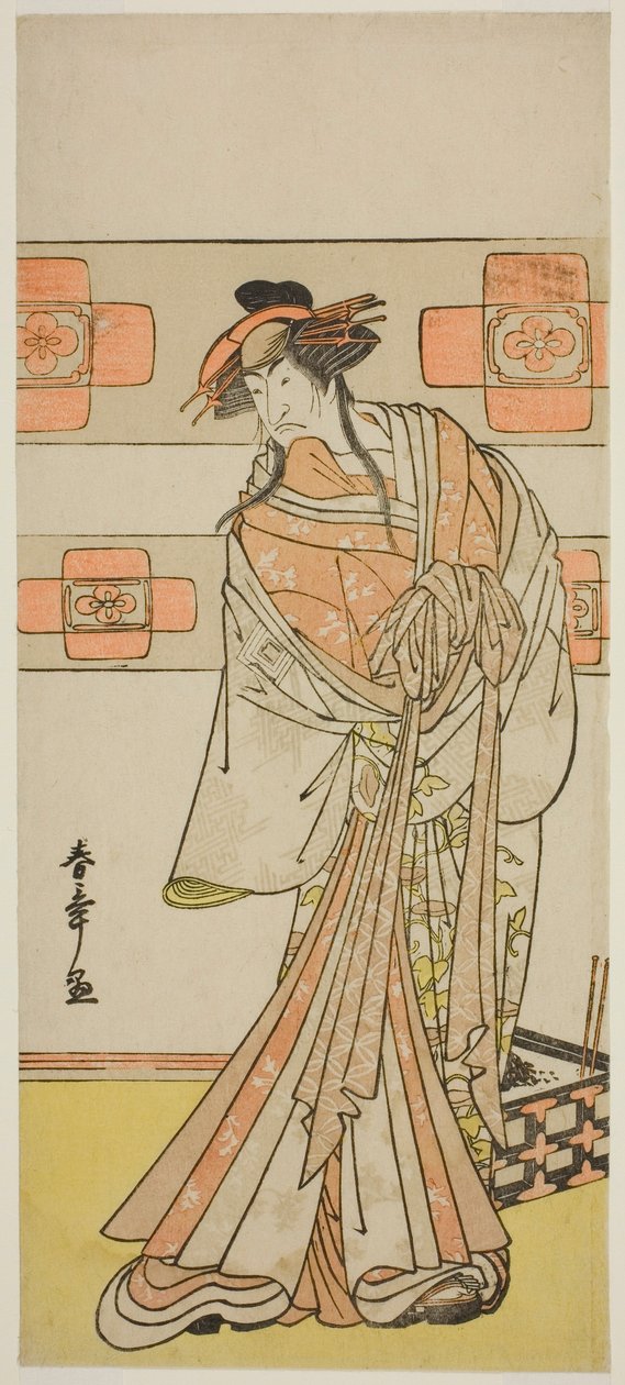 الممثل Ichikawa Monnosuke II في دور شبح الراهب المتمرد Seigen في مسرحية Edo no Hana Mimasu Soga ، تم عرضها في مسرح ناكامورا في الشهر الثاني ، 1783 بواسطة كاتسوكاوا شونشو