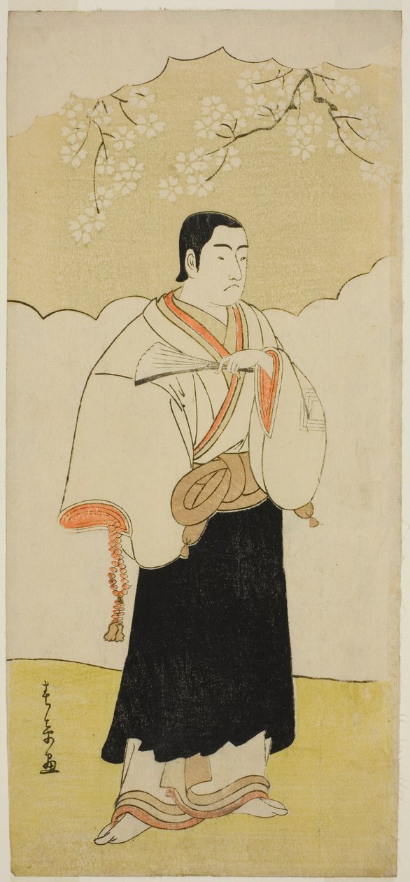 Ichikawa Monnosuke II بدور الراهب Renseibo في مسرحية Hatsumombi Kuruwa Soga ، التي تم عرضها في مسرح ناكامورا في الشهر الثالث ، بواسطة كاتسوكاوا شونشو