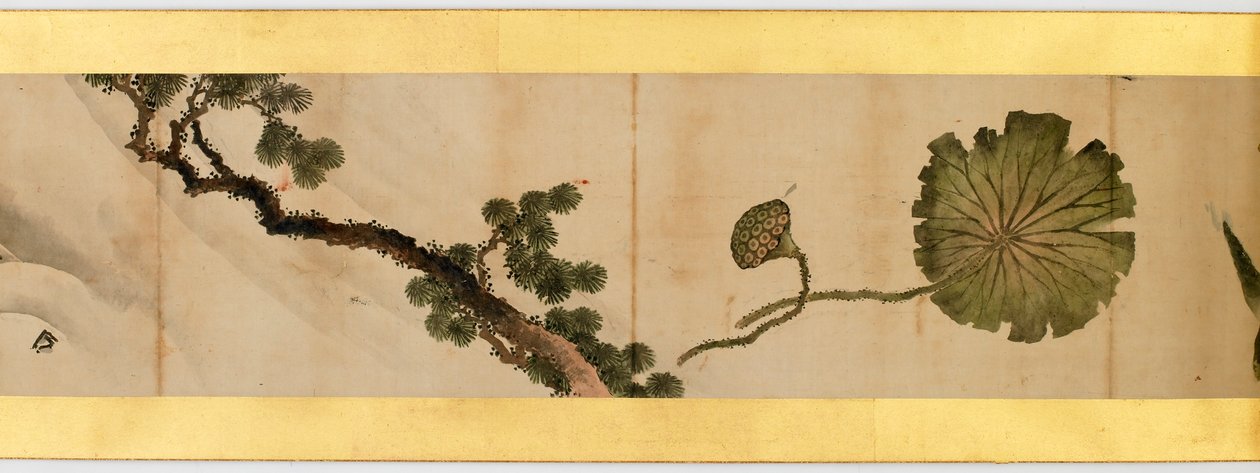 تفاصيل Handscroll مع صور متنوعة ، فترة إيدو ، 1839 حبر ولون على الورق بواسطة كاتسوشيكا هوكوساي