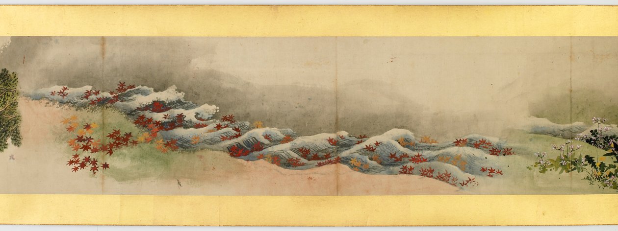 تفاصيل Handscroll مع صور متنوعة ، فترة إيدو ، 1839 حبر ولون على الورق بواسطة كاتسوشيكا هوكوساي
