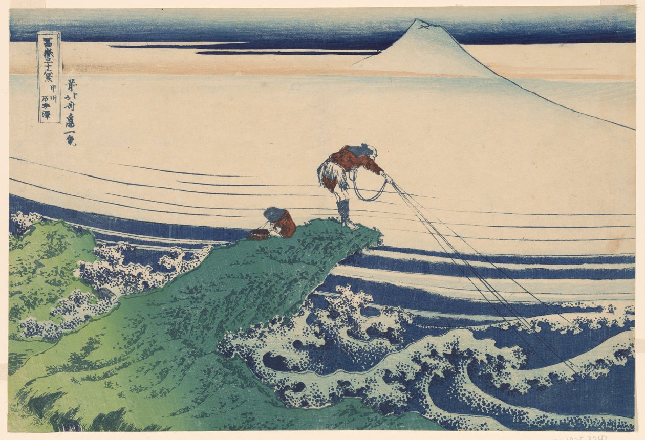 Kajikazawa Kazukai P Rovinse (الساكي القديم Kajikazawa) ، من سلسلة te `` Tyrty x views of mount Fuji (Fugaku Usaju Rokukatsu) " بواسطة كاتسوشيكا هوكوساي