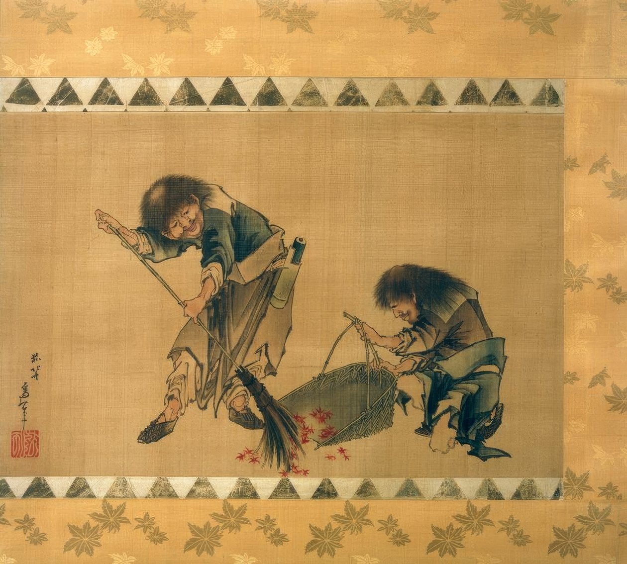 Kanzan und Jittoku بواسطة كاتسوشيكا هوكوساي