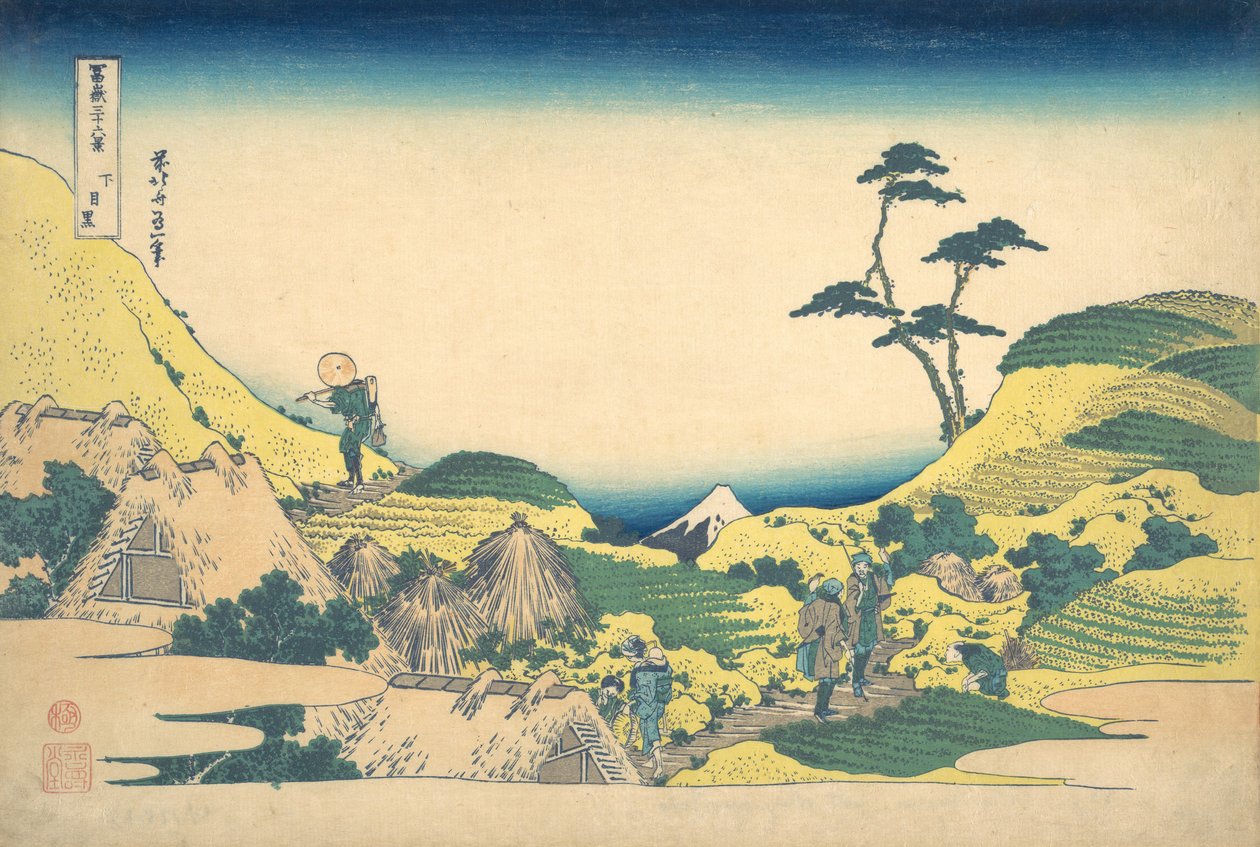 Lower Meguro Shimo Meguro ، من السلسلة ستة وثلاثون مشهدًا لجبل فوجي فوجاكو ... ، كاليفورنيا. 1830-32. بواسطة كاتسوشيكا هوكوساي