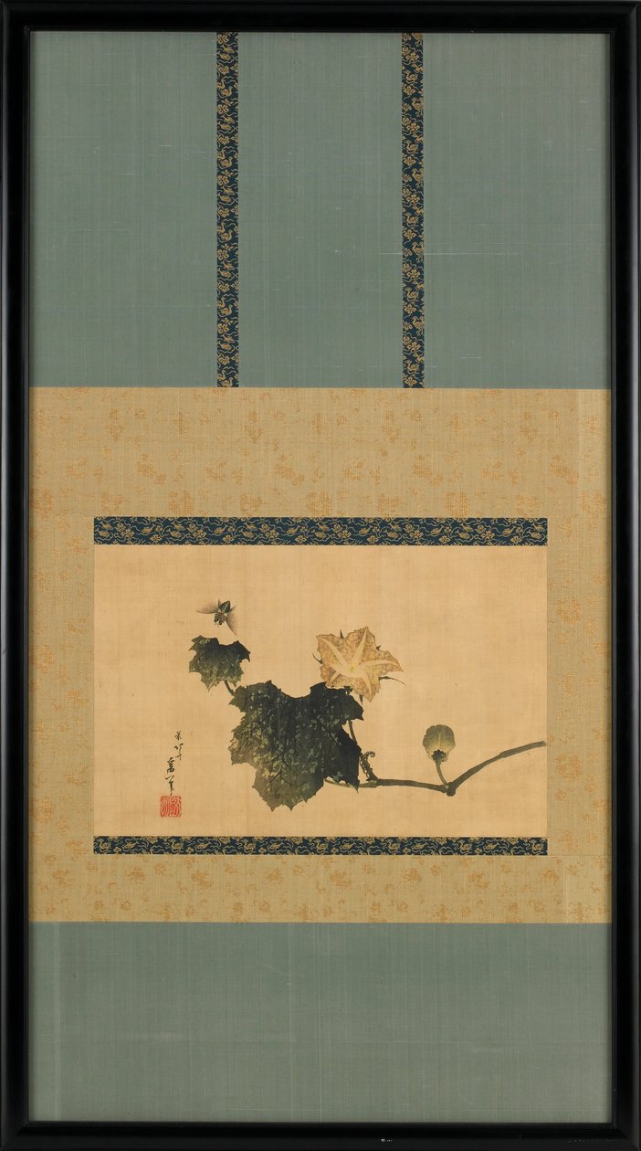 كرمة اليقطين وذبابة الحصان ، كاليفورنيا. 1825-1833. بواسطة كاتسوشيكا هوكوساي
