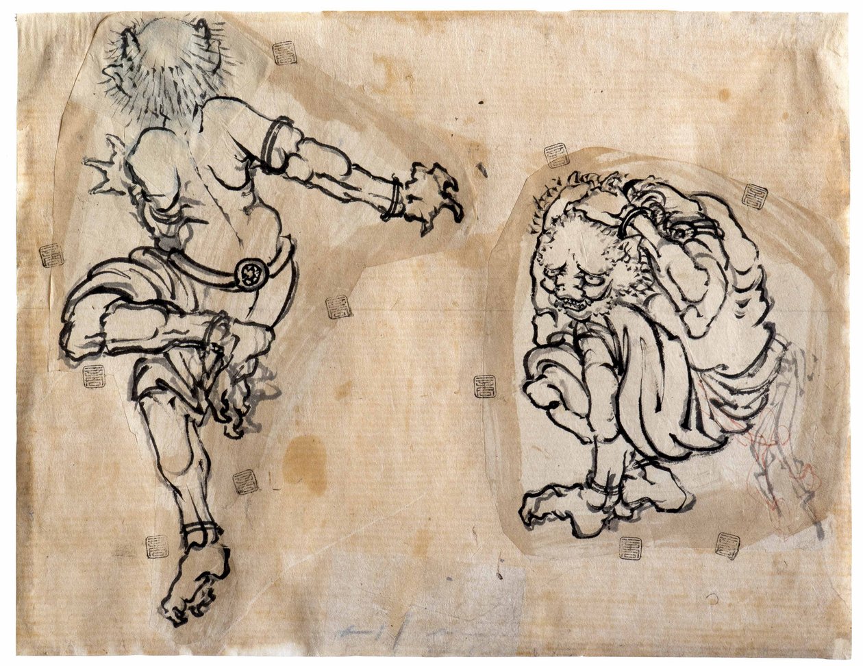 اثنين من شياطين Oni ، 1830-1839. بواسطة كاتسوشيكا هوكوساي