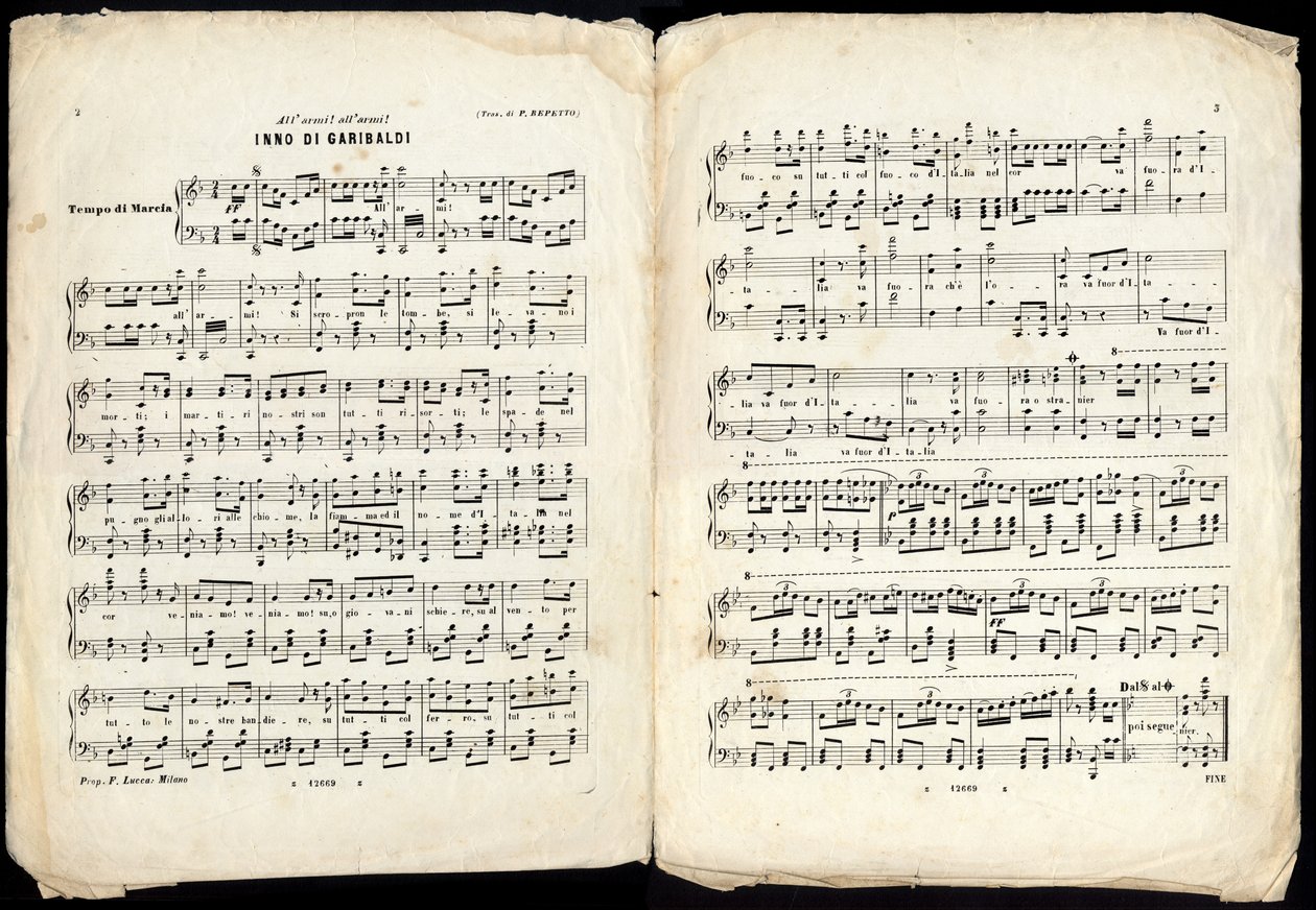 HYMN TO GARIBALDI ، نهاية القرن التاسع عشر بواسطة فنان غير معروف