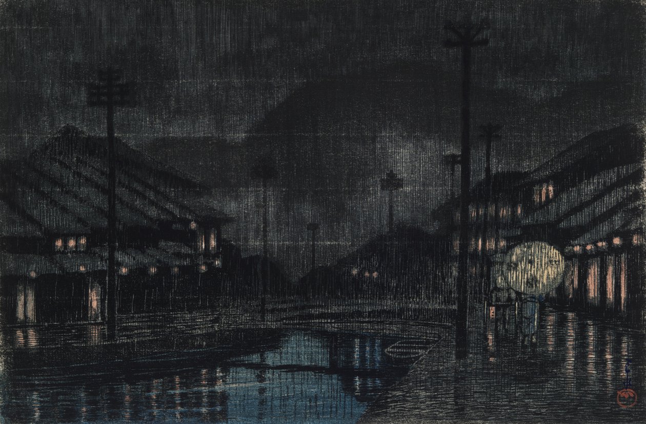 الفنانة G Line عضو تاجيما كينوساكي بواسطة Kawase Hasui