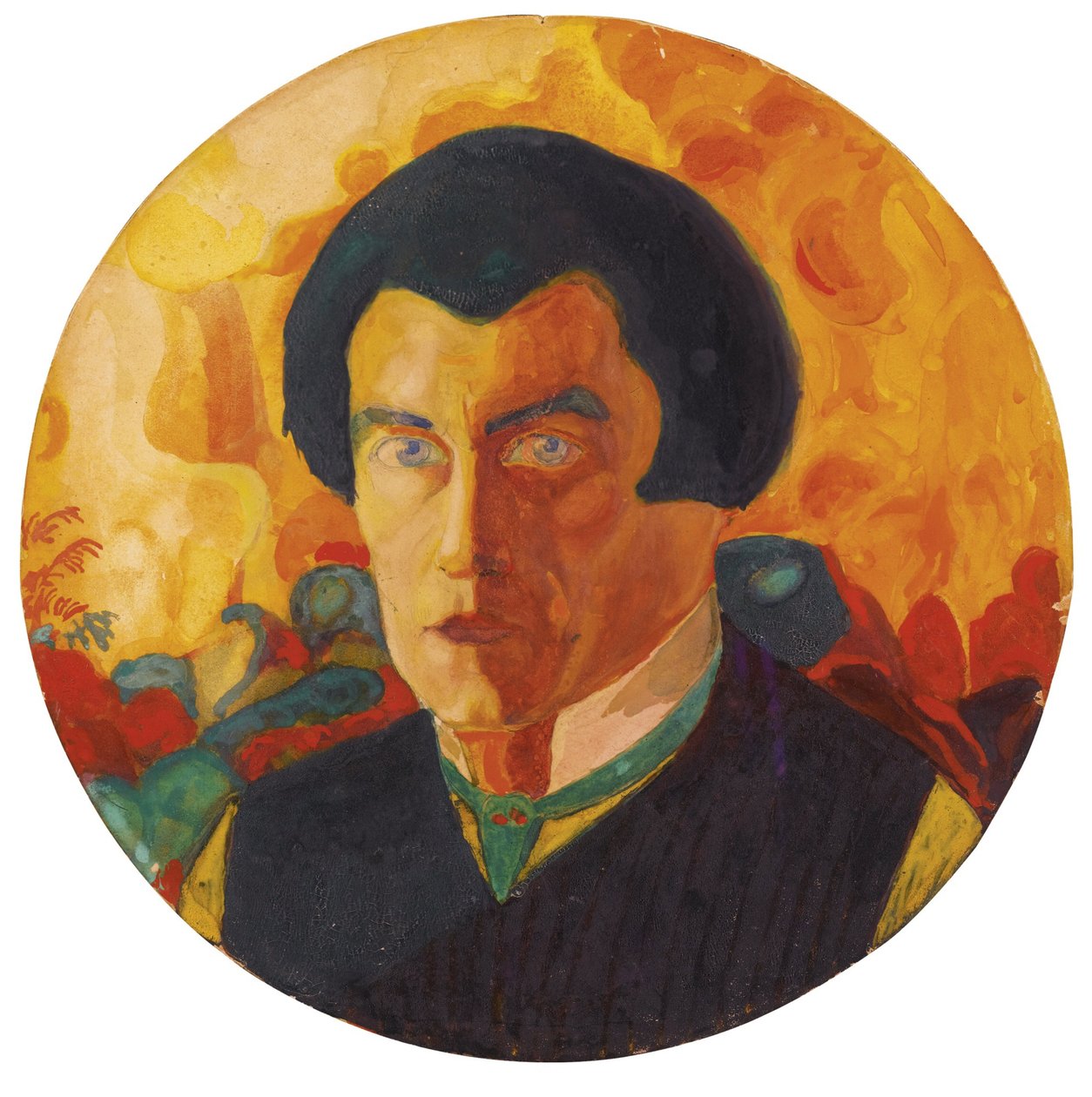بورتريه ذاتي 1908-1910 - peinture de Kasimir Severinovich Malevitch (Malevich ، Malevic) (1878-1935) ، بواسطة كازيمير سيفرينوفيتش ماليفيتش