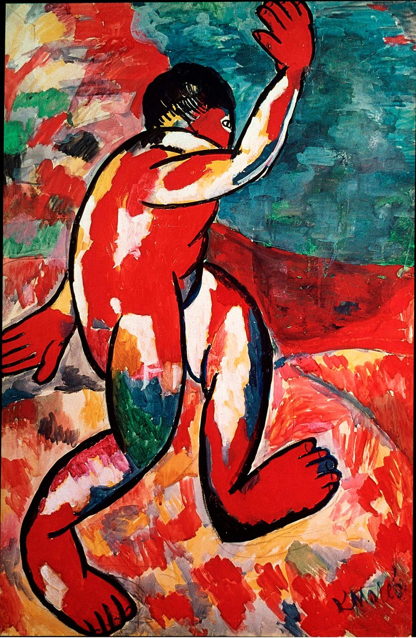لوحة Bather بواسطة Kasimir Malevic (Malevich ، Malevitch) (1878-1935) 1910 Dim. 105x69 سم أمستردام ، متحف ستيديليك بواسطة كازيمير سيفرينوفيتش ماليفيتش