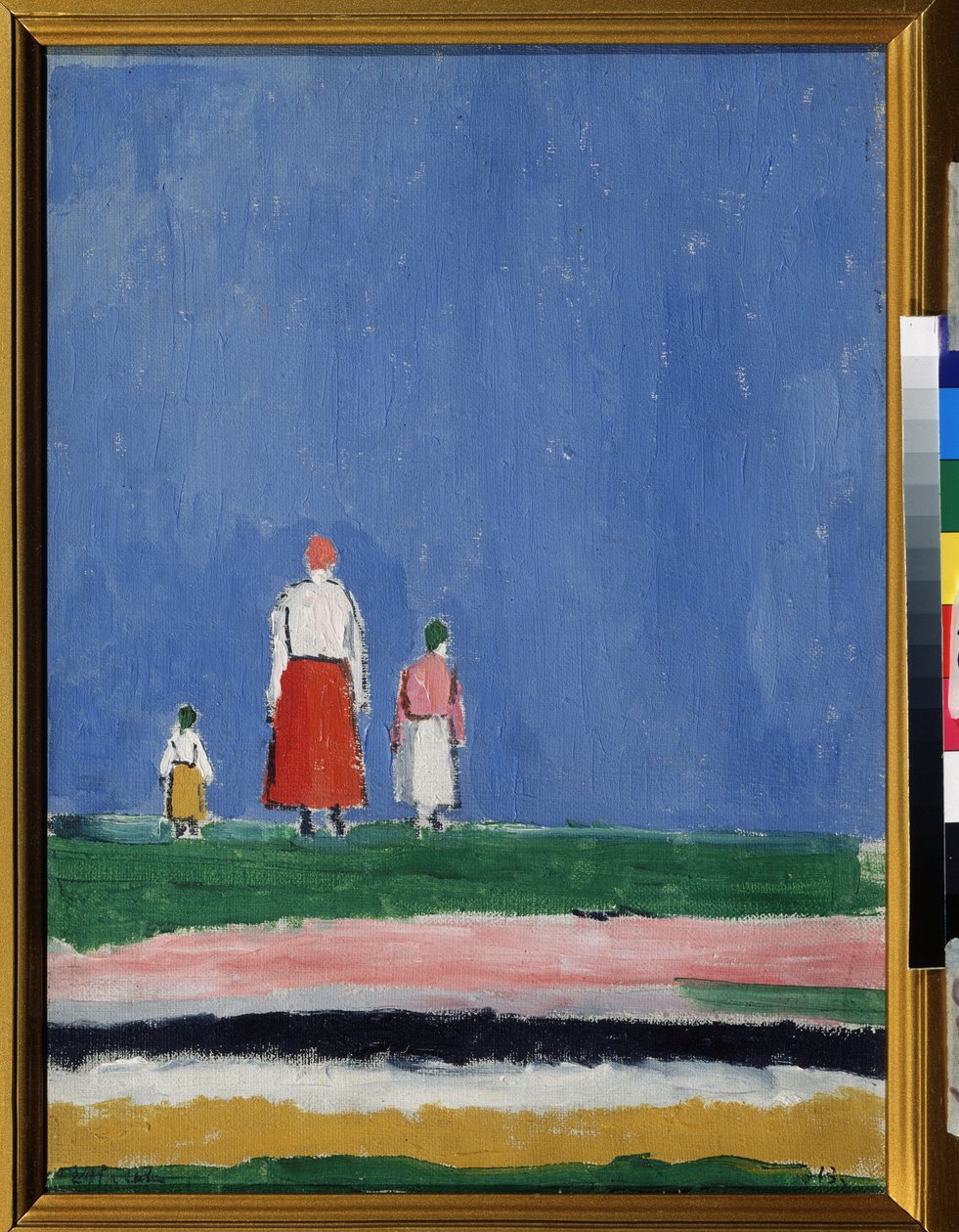 ثلاثة أرقام. أم لطفلين ممثلة من الخلف. رسم لكاسيمير سيفرينوفيتش ماليفيتش (ماليفيتش ، ماليفيتش) (1878-1935) ، زيت على قماش 1913 أو بعد عام 1927. الفن الروسي ، طليعي القرن العشرين ، تفوق. جمع ص بواسطة كازيمير سيفرينوفيتش ماليفيتش