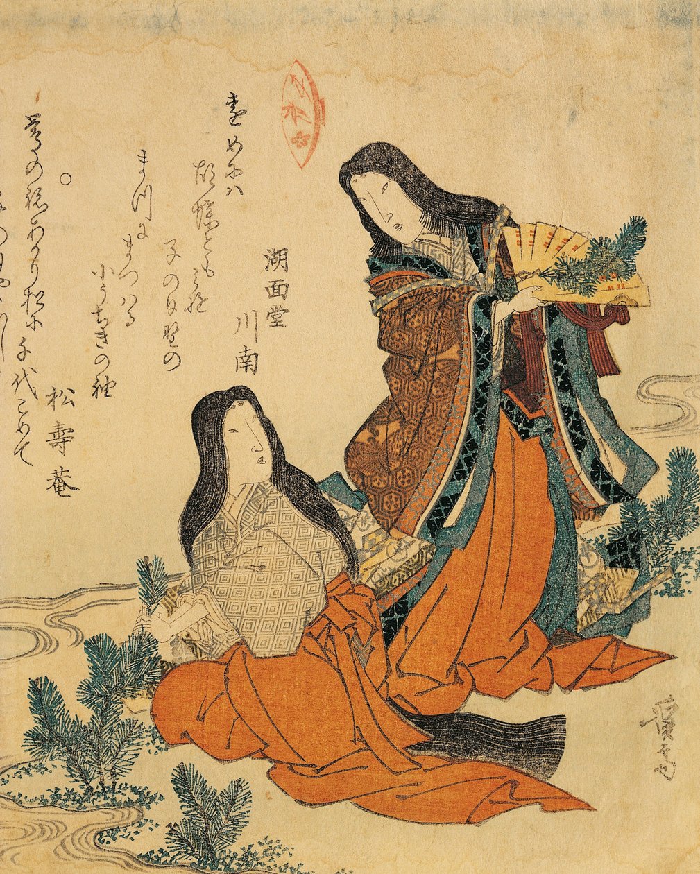 إيطاليا ، جنوة ، Keisai Eisen (1790-1848) ، نقش خشبي بواسطة الحديد Keisai