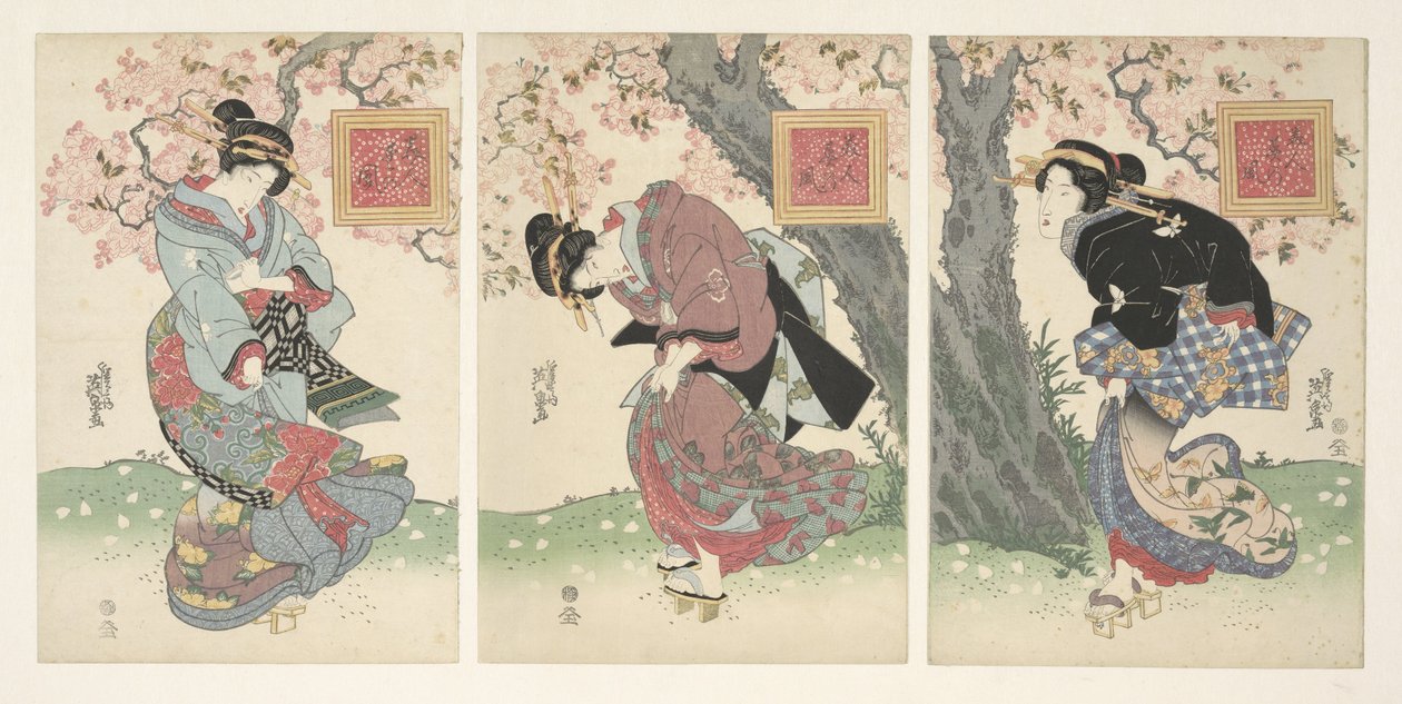 الجمال في عاصفة الربيع Bijin haru no kaze (العنوان على الكائن) بواسطة الحديد Keisai