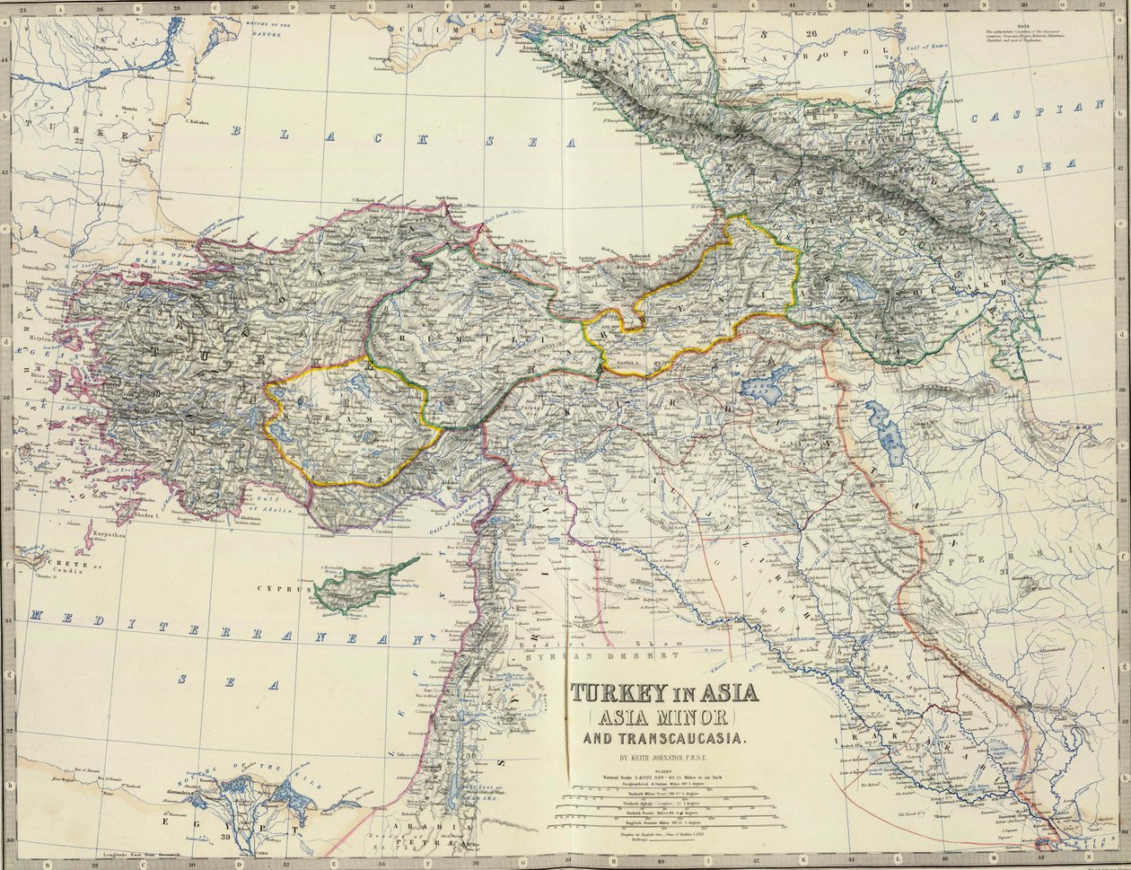 تركيا في آسيا وآسيا الصغرى وما وراء القوقاز. بواسطة الكسندر كيث جونستون