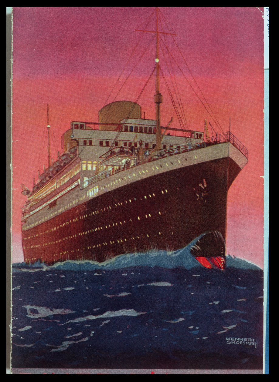 The Liner MV Alcantara at Sea ، 1928 بواسطة كينيث شوسميث
