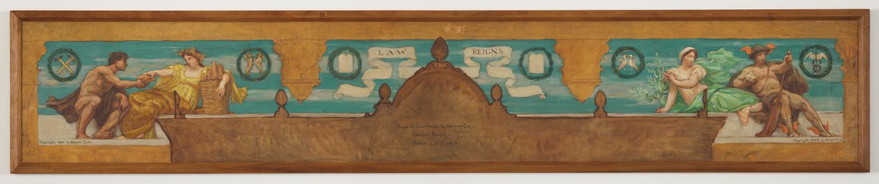 Law Reigns، Study for Central Panel of "The Reign of Law،" Frieze for Appellate Court، New York بواسطة كينيون كوكس