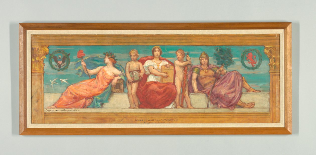 The Statute Law، Study for Right Panel of "The Reign of Law،" Frieze for Appellate Court، New York بواسطة كينيون كوكس