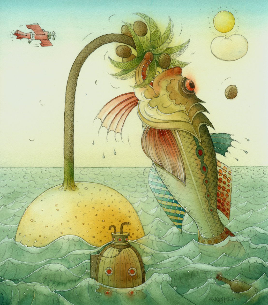 الأسماك ، 2006 (مرحاض على ورق) بواسطة Kestutis Kasparavicius