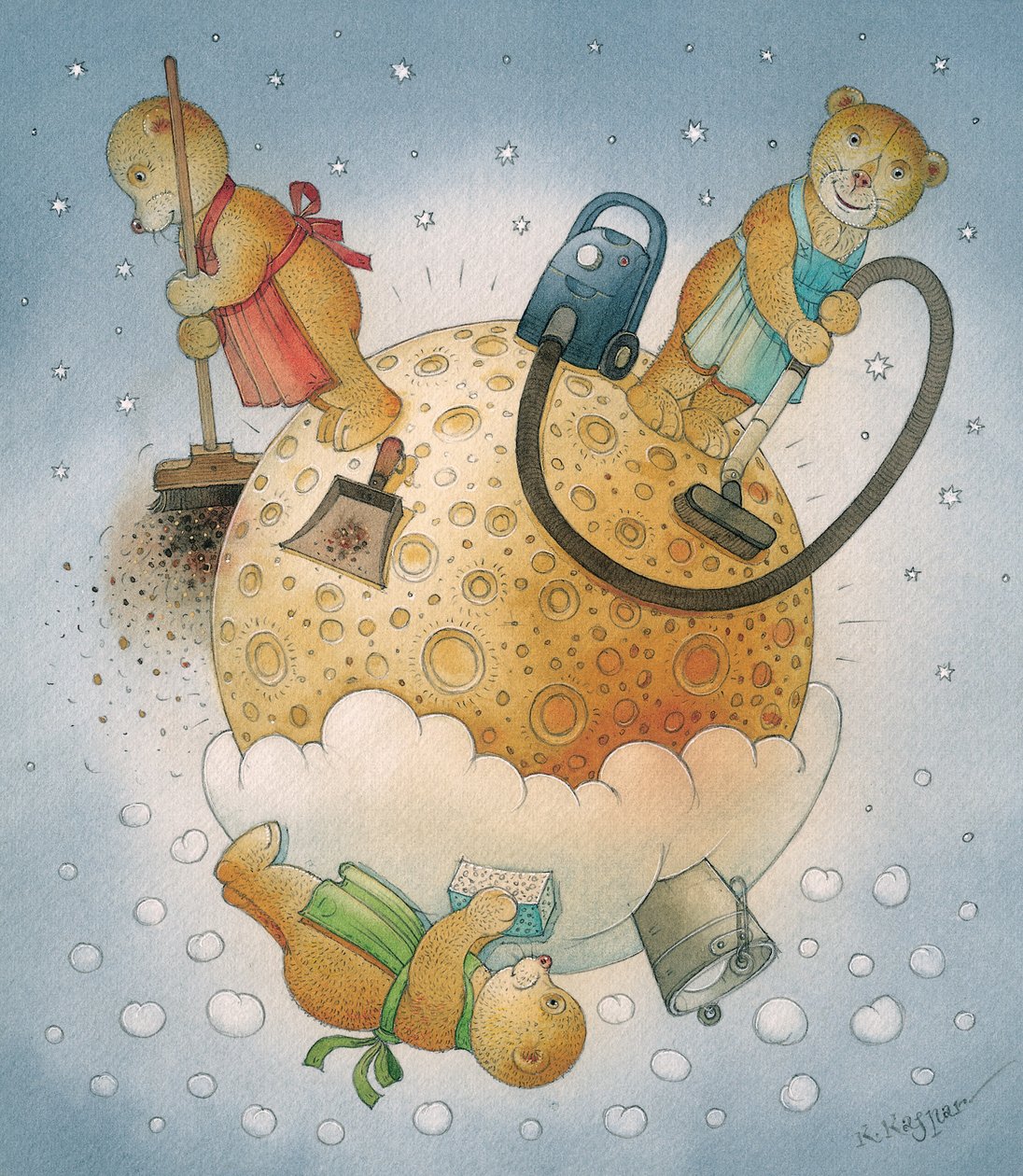 Lunar Bears ، 2006 (مرحاض على ورق) بواسطة Kestutis Kasparavicius