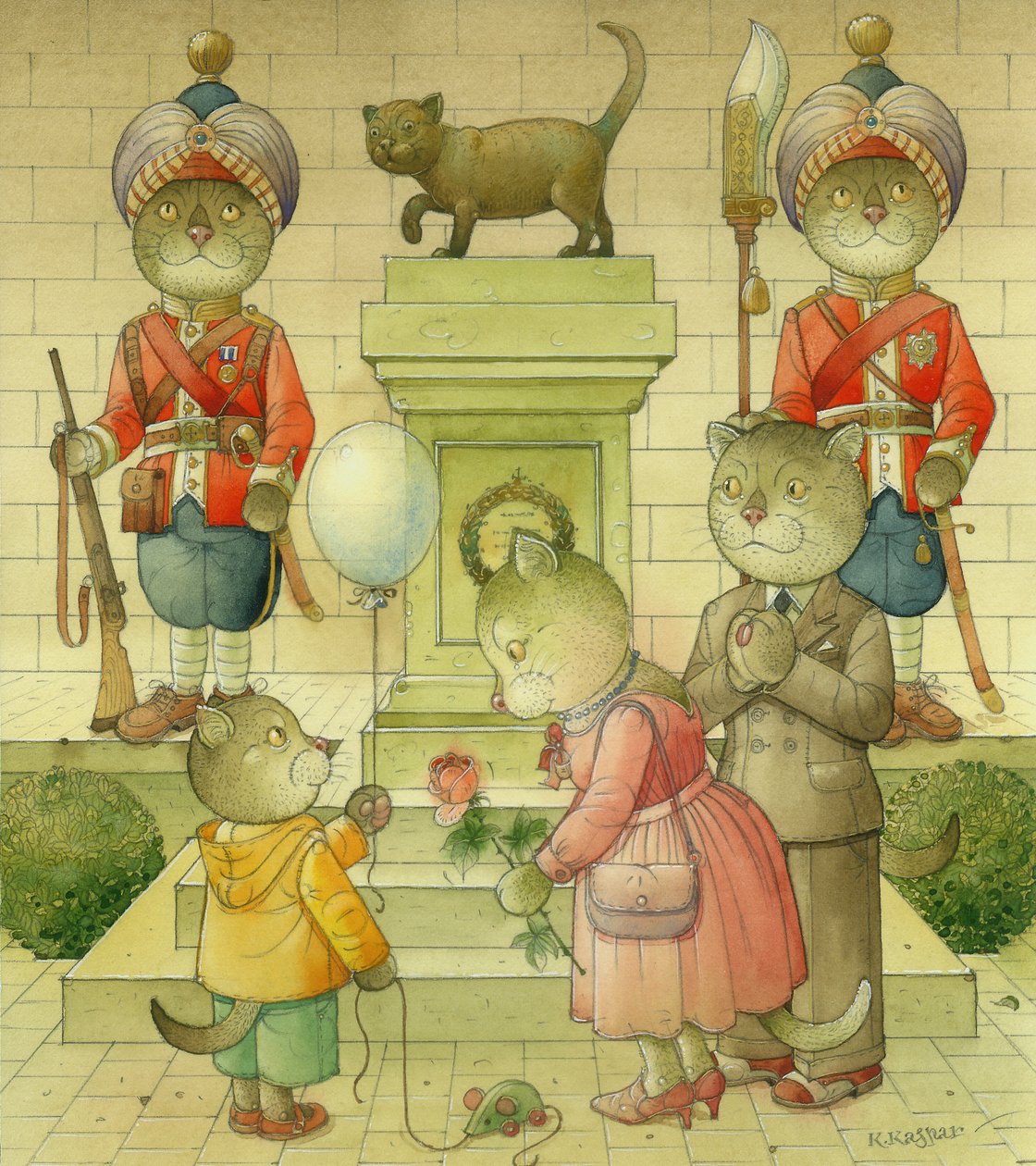 نصب القط ، 2006 (مرحاض على ورق) بواسطة Kestutis Kasparavicius