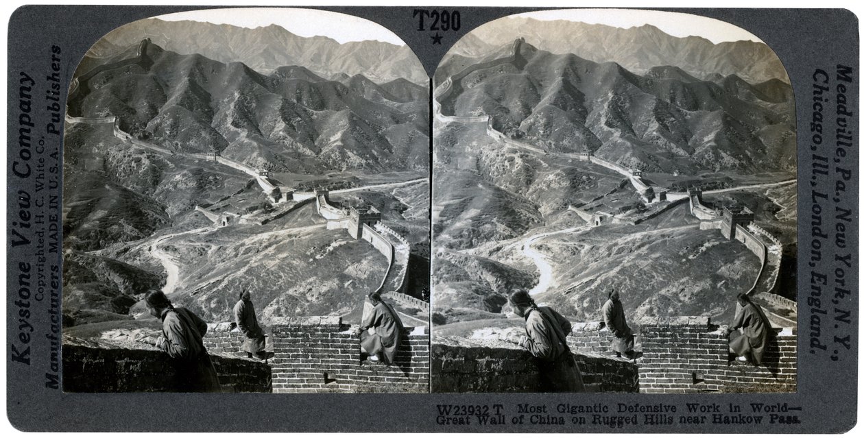 سور الصين العظيم ، بالقرب من Hankow Pass ، الصين ، c1900s. بواسطة شركة كيستون فيو