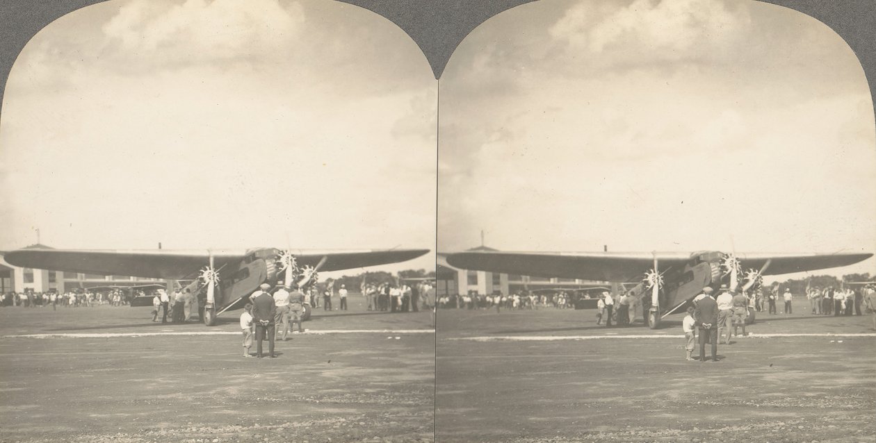 مجموعة من 3 مناظر مجسمة للطيران ، بما في ذلك الأخوين رايت ، 1900-1929. بواسطة شركة كيستون فيو