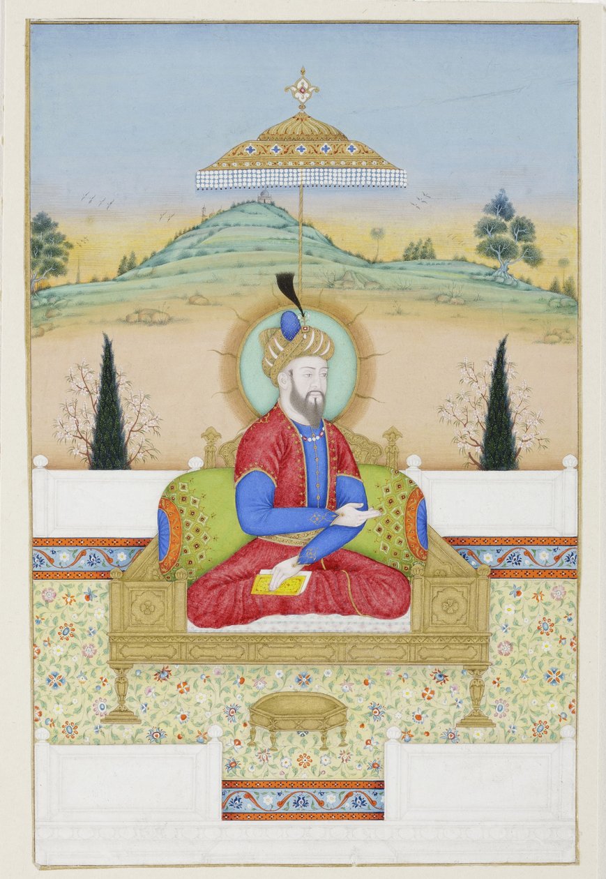 بابور متوج ، 1720 (مرحاض غير شفاف وذهب على ورق) بواسطة خير الله