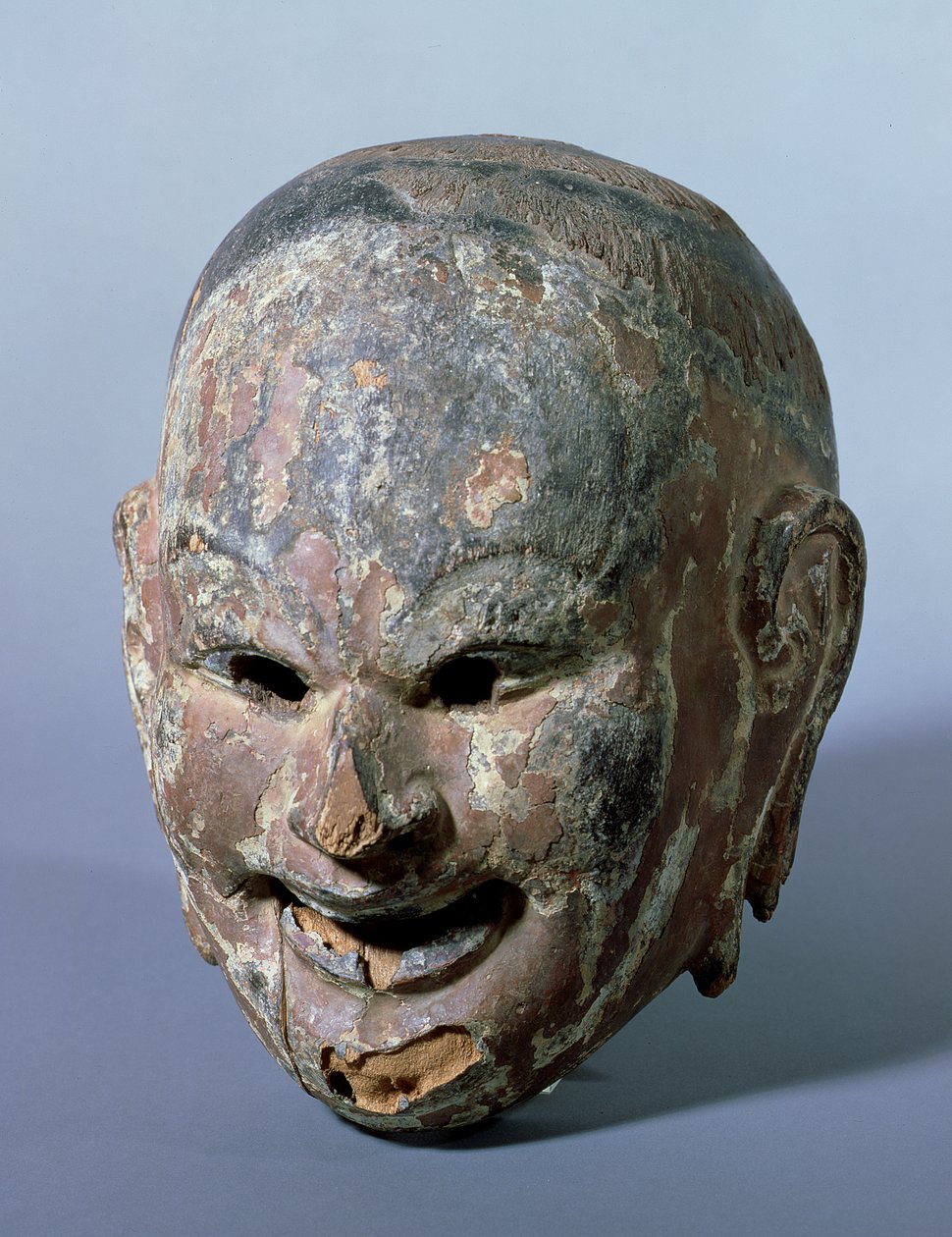 قناع Gigaku (Gigakumen) ربما يمثل Shishiko أو Suikoju أو Taikoji ، فترة Nara ، c.754 (خشب متعدد الألوان) بواسطة Kiei Shi attr. إلى Kiei Shi attr. ل