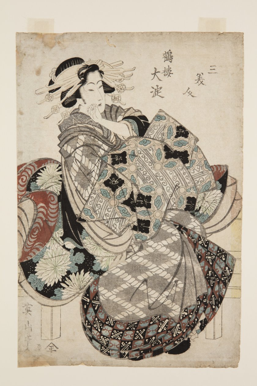 ؟ yodo of the Tsuru-r؟ (Tsuru-r ؟؟ yodo) (طباعة خشبية ملونة) بواسطة كيكوكاوا إيزان