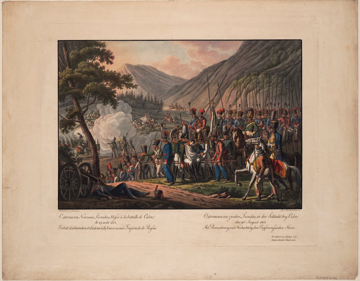 الجنرال الكونت ألكسندر أوسترمان-تولستوي في معركة كولم في 29 أغسطس 1813 ، 1813 بواسطة كيليان بونهايمر الأكبر