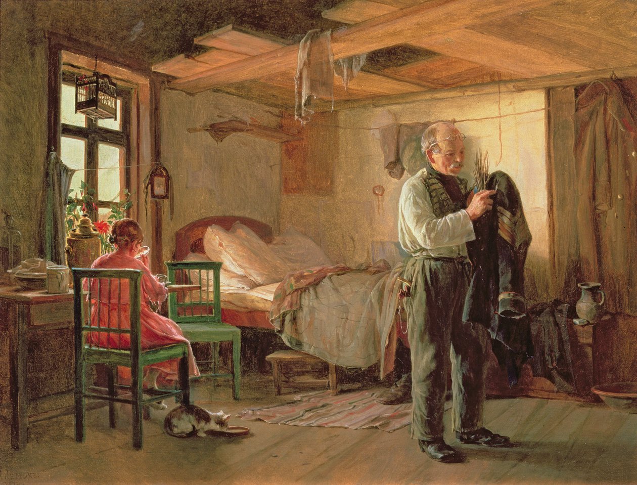 صباحًا في نزل بورتر ، 1874 بواسطة Kirill Vikentevich Lemokh