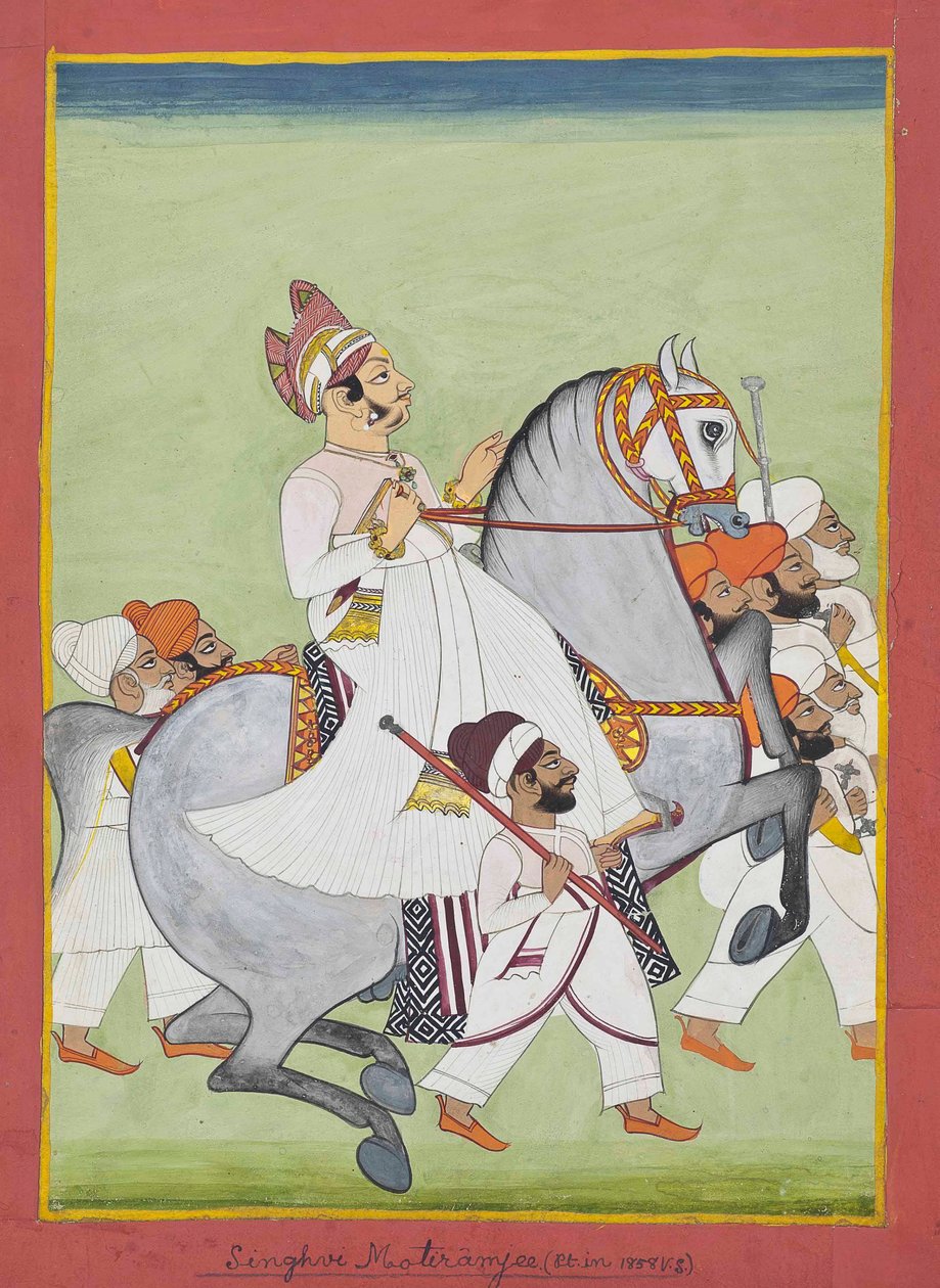 صورة الفروسية لسينججي موتيرام جي ، 1802-58 بواسطة Kiritaji Bhak