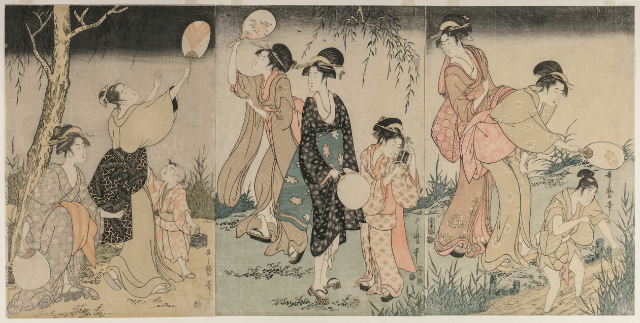 اصطياد اليراعات ج. 1796-1797. بواسطة كيتاجاوا أوتامارو