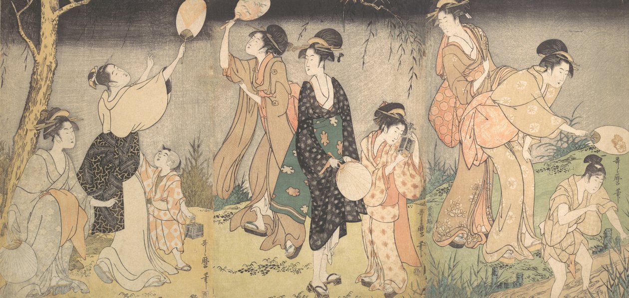 اصطياد اليراعات Hotaru gari ، كاليفورنيا. 1796-97. بواسطة كيتاجاوا أوتامارو