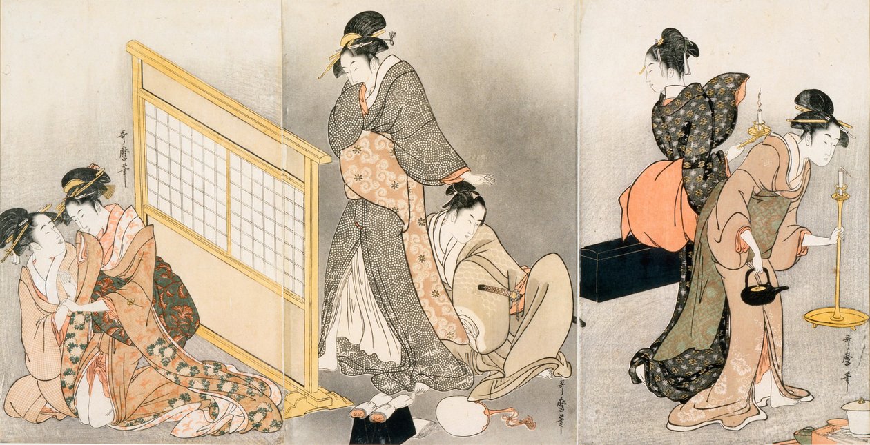 وسادة مزدوجة. بالثلاثية ، كاليفورنيا 1794 بواسطة كيتاجاوا أوتامارو