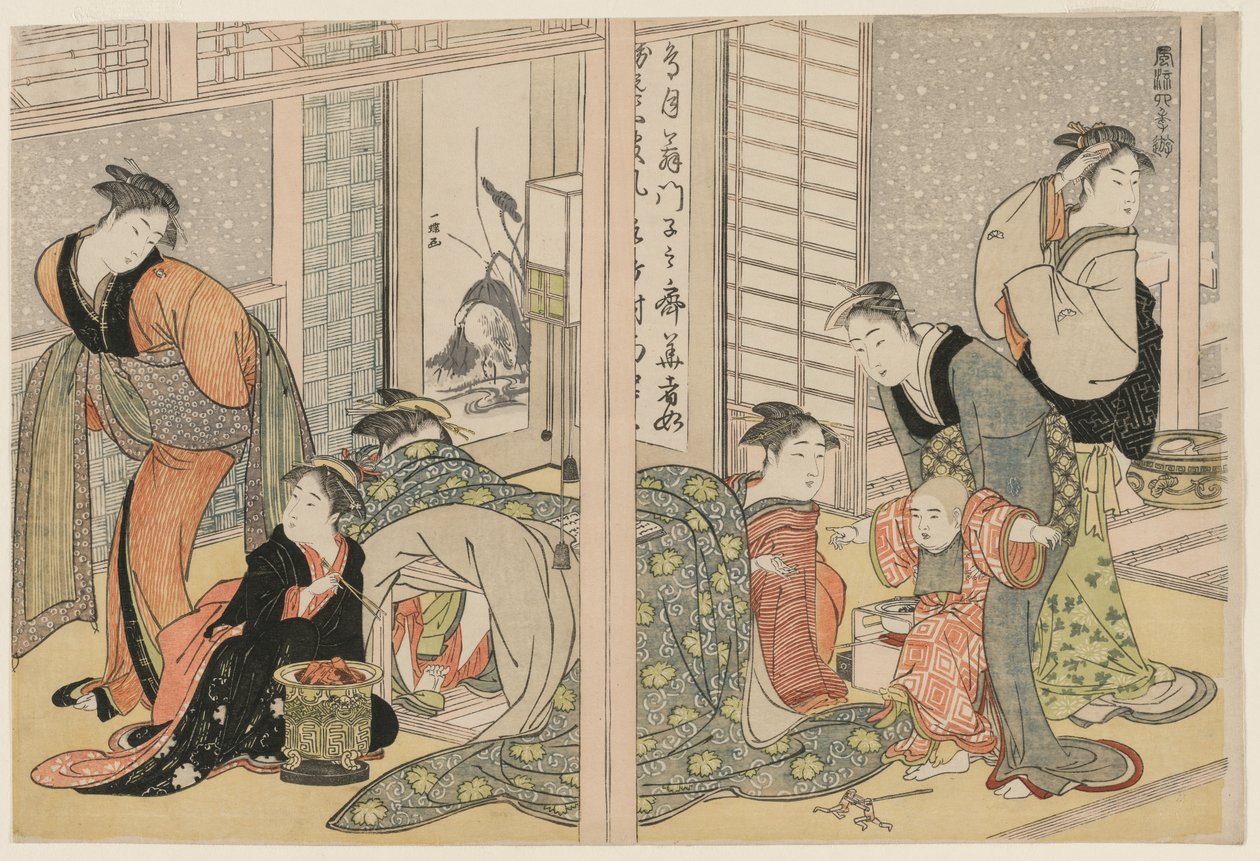 متع أنيقة من الفصول الأربعة ، ج. 1782. بواسطة كيتاجاوا أوتامارو