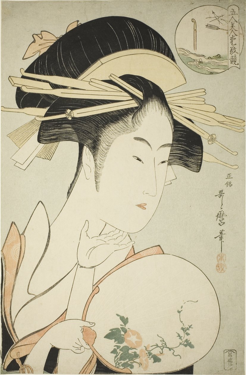 Kisegawa of the Matsubaya ، c.1795-96 (طباعة خشبية ملونة ؛ Oban) بواسطة كيتاجاوا أوتامارو