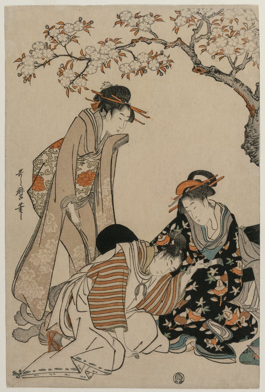 محاكاة ساخرة لمشهد النقل الإمبراطوري ، ج. 1798. بواسطة كيتاجاوا أوتامارو