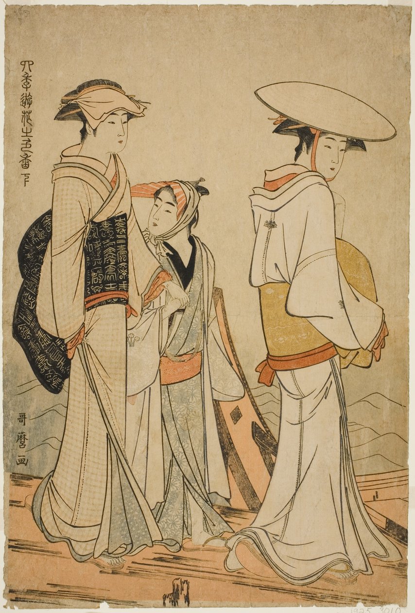 ملذات الفصول الأربعة: ألوان ورائحة الزهور ، اليسار (Shiki no asobi hana no iroka ، ge) بواسطة كيتاجاوا أوتامارو