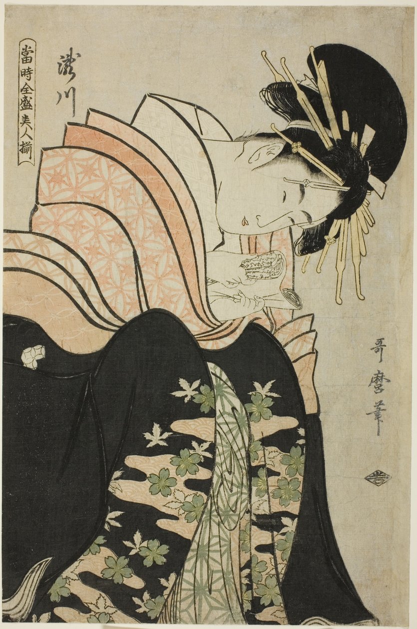 تاكيجاوا ، من سلسلة "مجموعة الجمال الأسمى في الوقت الحاضر (Toji zensei bijin zoroe)" بواسطة كيتاجاوا أوتامارو